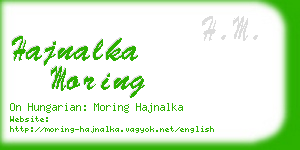 hajnalka moring business card